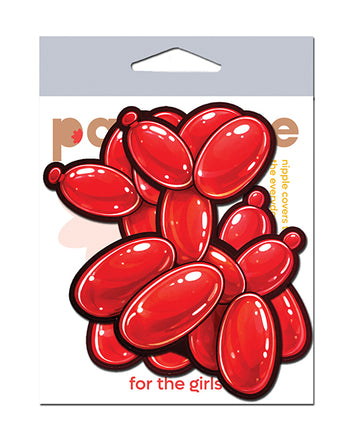 Pastease BAML-RD Balloon Animal Breast Pasties, Red, 3.7" x 3.7"