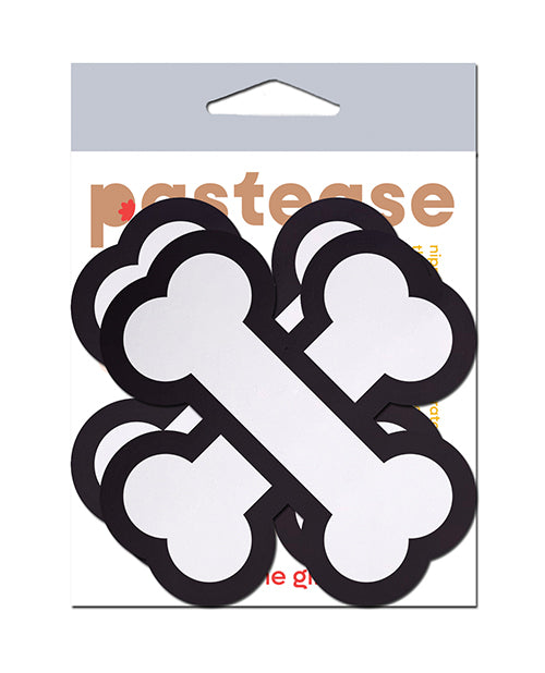 Pastease BONE White Crossbone Breast Pasties, 3.5"x3.5"