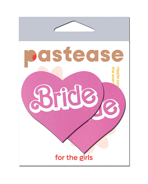 Pastease 'Bride' Heart Nipple Covers, Pink, 3" x 2.5" – Hand-Made in USA