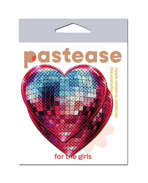 Pastease HRT-DSCO Sparkling Discoball Heart, Multi-Color, 3" x 2.7"