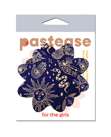 Pastease PFLR-CEL Midnight Celestial Sun & Moon Petal, Adhesive, 3" x 3"