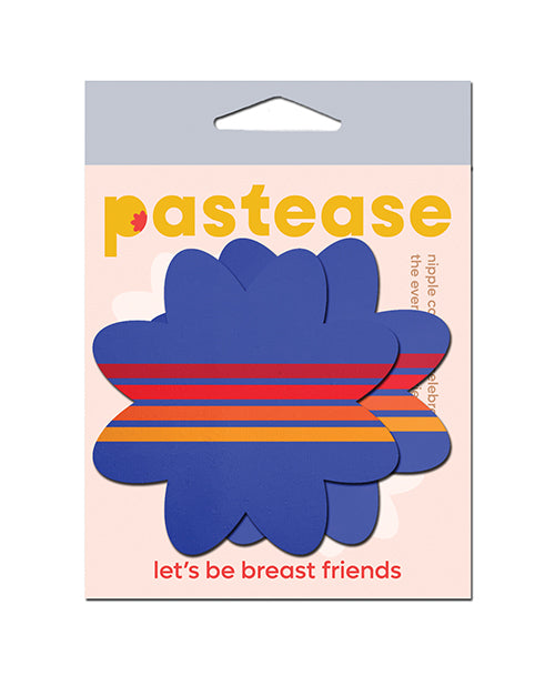 Pastease PFLR-STP-BL Vibrant Retro Petal Breast Pasties, Blue (3x3")