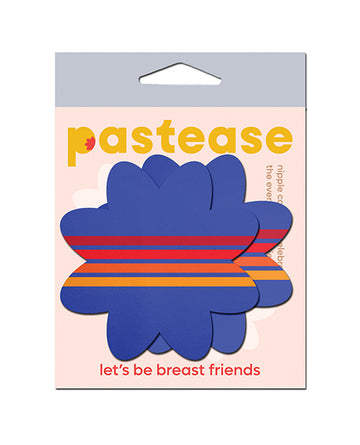 Pastease PFLR-STP-BL Vibrant Retro Petal Breast Pasties, Blue (3x3")