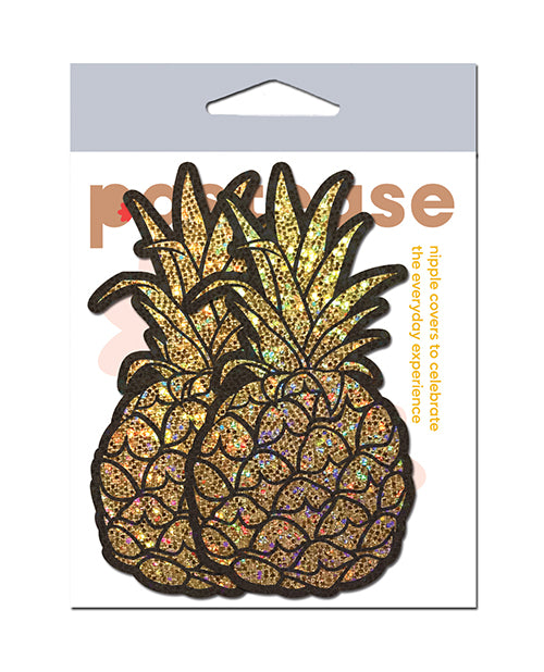 Pastease Pineapple on Glitter Gold Nipple Covers
