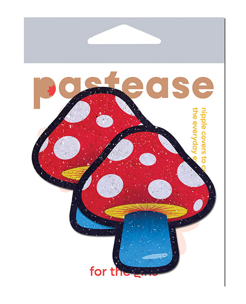 Pastease SHRM-SMF Colorful Shroom Nipple Pasties, Multi-Color, 2.7x2.8 in