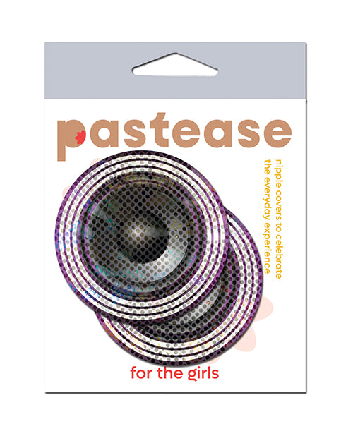 Pastease SPKR Speaker Subwoofer Rock n Roll Pasties, Black/White, 2.6"