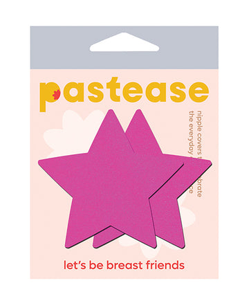 Pastease STR-NPK Star Nipple Pasties, Neon Pink Day-Glow Lycra
