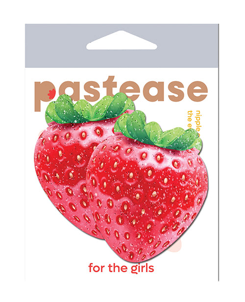 Pastease STW Sparkly Juicy Berry Nipple Pasties, Glitter Velvet, Red
