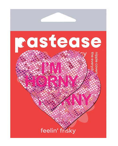 Pastease HRT-IH-5 I'm Horny Heart, Pink/Red, One Size