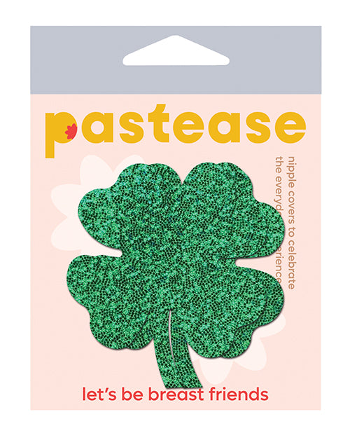 Pastease CLV-GLT-GR Glitter Four Leaf Clover Nail Art Stickers, Green