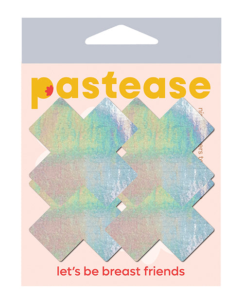 Pastease PET-PLS-HOL-SL Premium Petites Holographic Plus X, Silver 2 Pair Pack