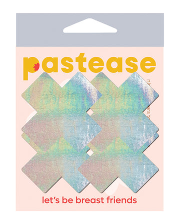 Pastease PET-PLS-HOL-SL Premium Petites Holographic Plus X, Silver 2 Pair Pack