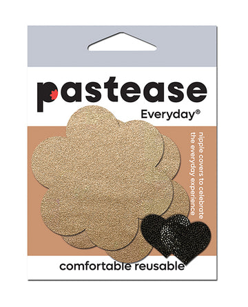 Pastease E-FLR-CML Reusable Suede Flower, Ivory Silicone