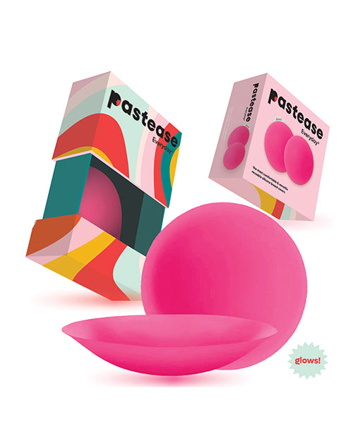 Pastease HAL-NPK-GLW-S HALOS Nipple Covers, Neon Pink, A-C Cup