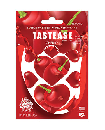 Pastease Tastease Edible Pasties & Pecker Wraps, Cherry O/S