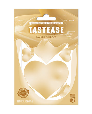 Pastease TTS-SC Edible Pasties & Pecker Wraps, Sweet Cream, One Size