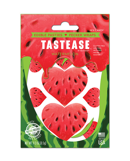 Pastease TTS-WTM Tastease Edible Pasties & Pecker Wraps, Watermelon, Red