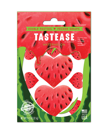 Pastease TTS-WTM Tastease Edible Pasties & Pecker Wraps, Watermelon, Red