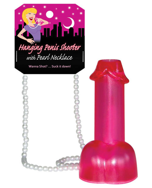 Kheper Games NV.E21 Hanging Penis Shooter w/ Pearl Necklace, Pink, 3.5 oz