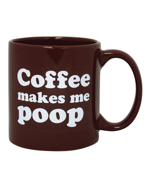 Island Dogs 58023 Attitude Mug Coffee Makes Me Poop, 22 oz, Glass
