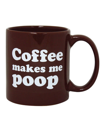 Island Dogs 58023 Attitude Mug Coffee Makes Me Poop, 22 oz, Glass