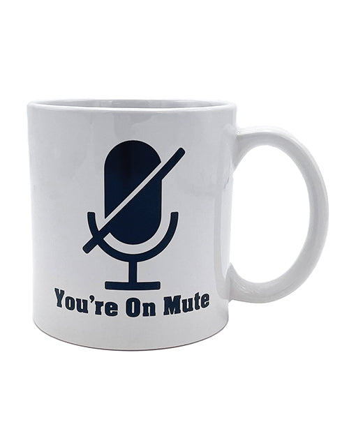 Island Dogs 57678 Ceramic Mug, 'You're on Mute', 22 oz, Blue