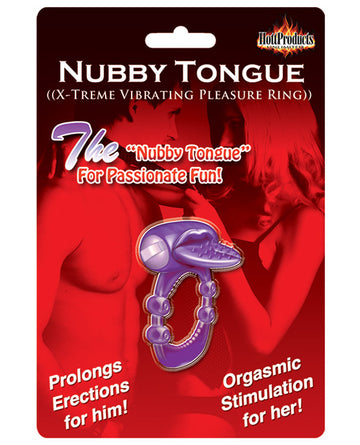 Hott Products HP-2326 Nubby Tongue X-Treme Vibrating Ring, Purple