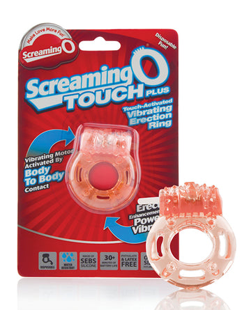Screaming O SOTP Touch Plus Vibrating Ring, Nude, 90 Min Battery