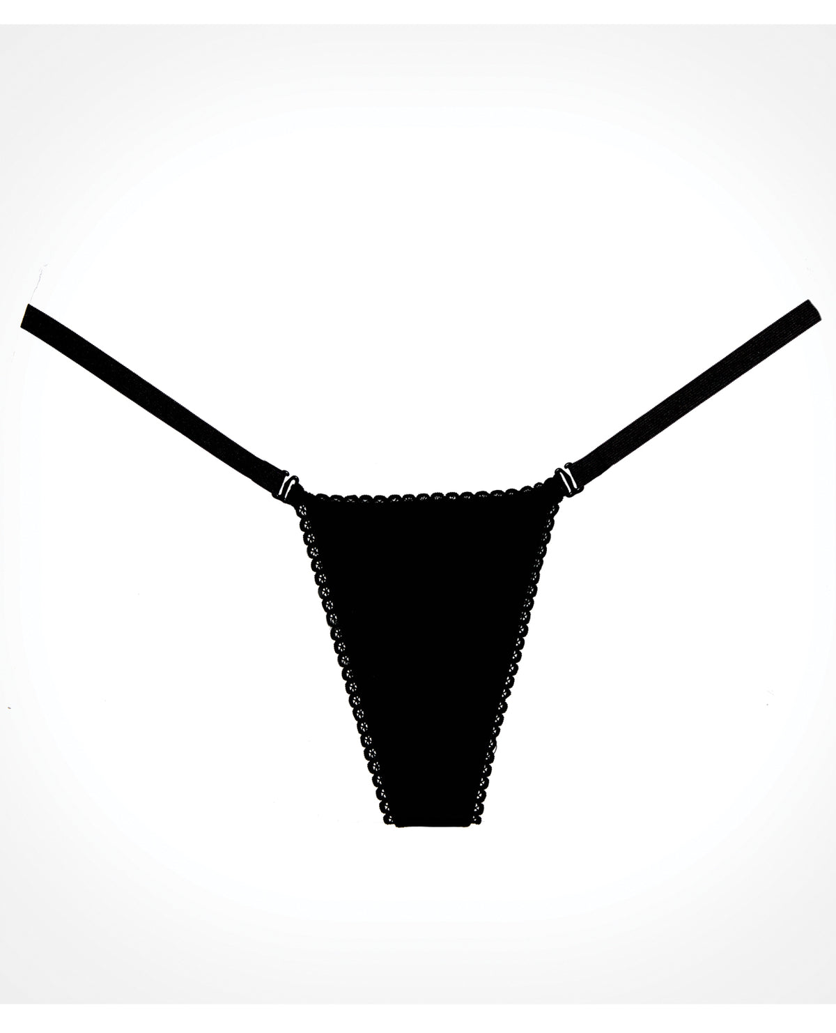 Allure Lingerie Adore Between the Cheats Velvet Panty, Black, One Size
