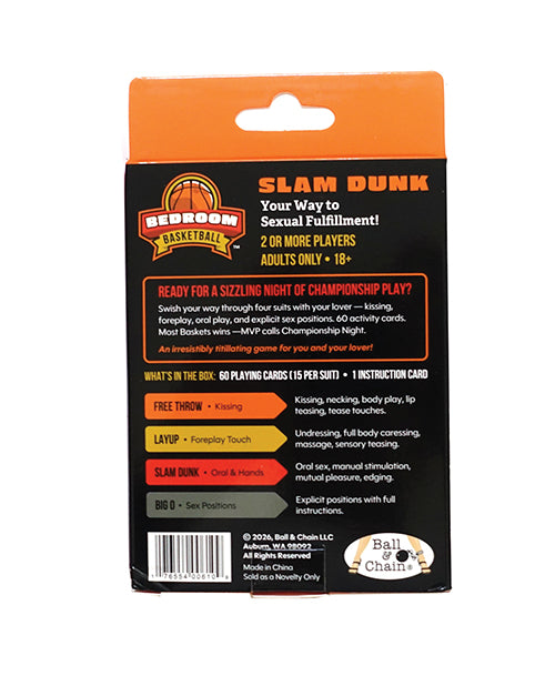 Ball & Chain Bedroom Basketball Card Game, 60 Cards