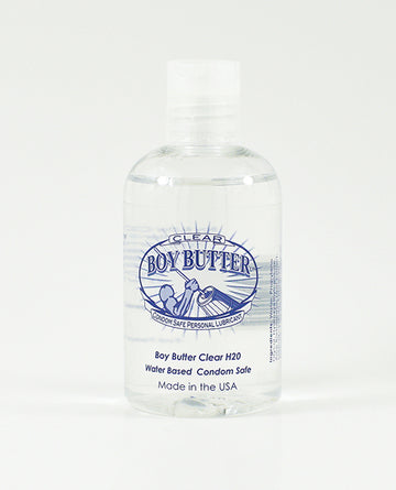 Boy Butter BBC04 Clear Water-Based Lube, 4 oz, Vitamin E & Aloe