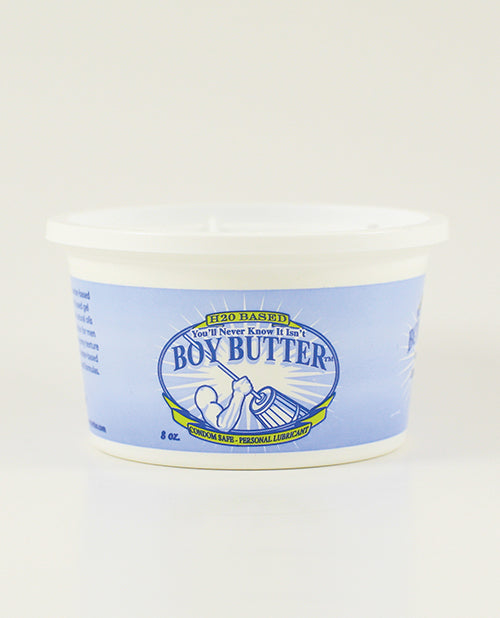 Boy Butter H2O Water-Based Lubricant, 8 oz, Vitamin E, Shea Butter