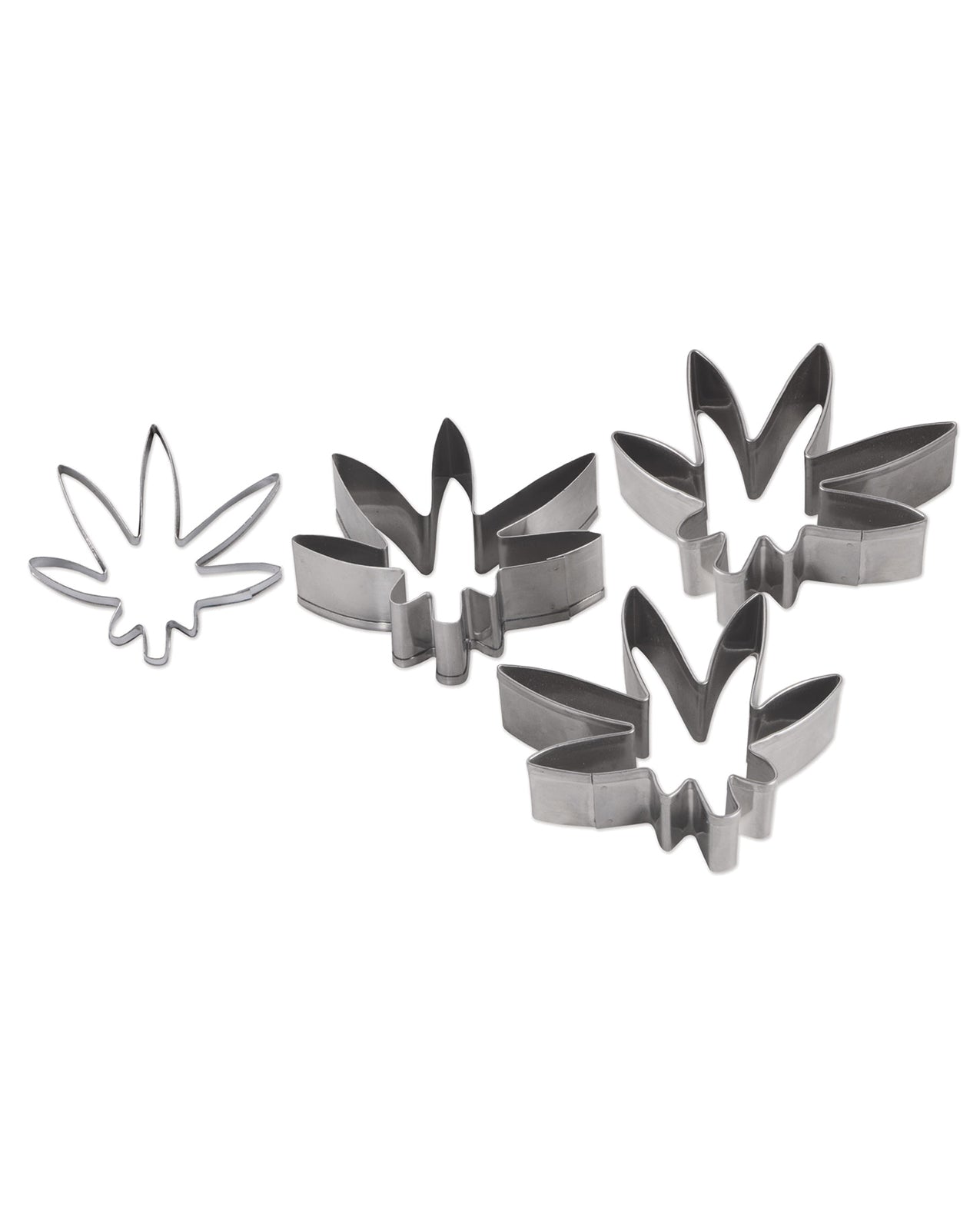 Beistle 59242 Weed Leaf Cookie Cutter, 2.75 Inch, Stainless Steel, Set of 3
