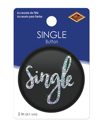 Beistle BT129 Single Button, 2 Inch Round, Black Metal