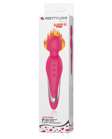 Pretty Love Michael Heating Body Wand, Pink – 7 Functions & Warming