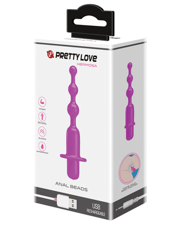 Pretty Love Hermosa Anal Beads Vibrator, 12 Functions, USB Rechargeable