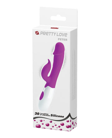 Pretty Love BI-014706 Peter 30 Function Rabbit, Fuchsia, Silicone