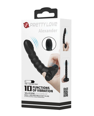 Pretty Love Alexander Finger Vibe, Body-Safe Silicone, 10-Function Waterproof