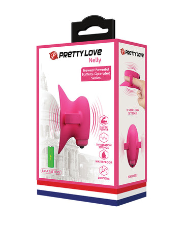 Pretty Love Nelly Finger Vibe, Pink Silicone Clitoral Stimulator