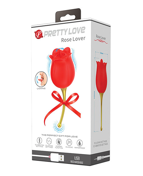 Pretty Love Rose Lover Dual Ended Vibrator, 12 Functions, USB Rechargeable