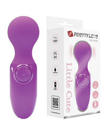 Pretty Love BI-014998-1 Mini Stick Massager, Purple, Silicone, Waterproof