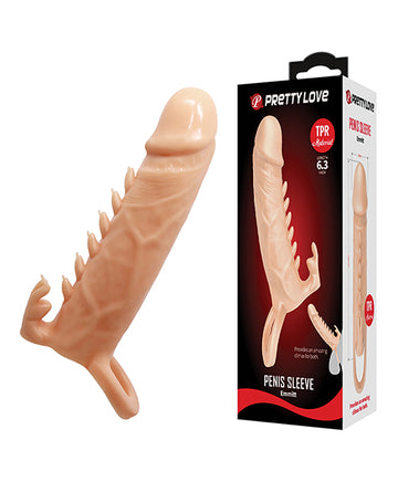 Pretty Love BI-026246 Emmitt 6.3" Penis Sleeve, Ivory TPR
