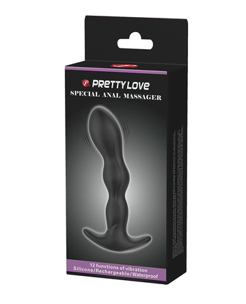 Pretty Love Special Anal Massager, 12-Function Silicone, USB Rechargeable