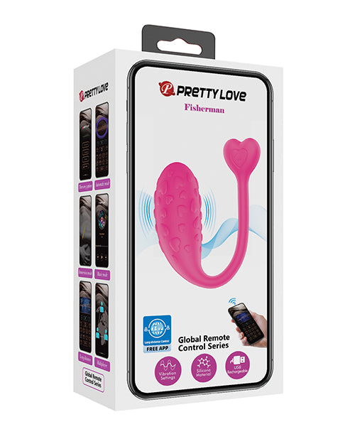 Pretty Love Fisherman Vibrating Egg - App-Controlled & USB Rechargeable