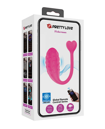 Pretty Love Fisherman Vibrating Egg - App-Controlled & USB Rechargeable