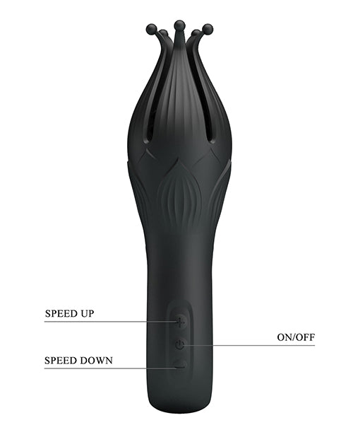 Pretty Love Arella Multi-Petal Vibrating Penis Trainer, Black
