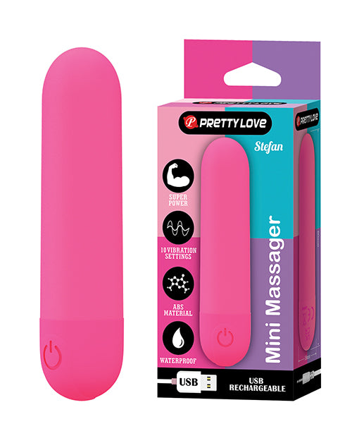 Pretty Love BI-300085-2 Stefan Mini Massager Bullet, Hot Pink