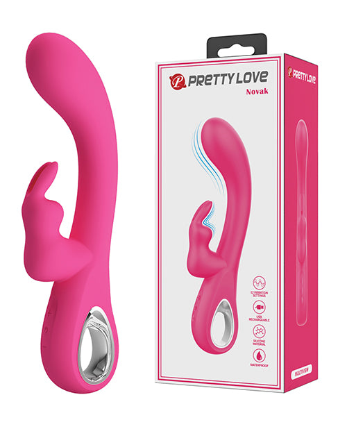 Pretty Love Novak Handle Rabbit Vibrator, Pink – 12 Modes, Dual Stimulation