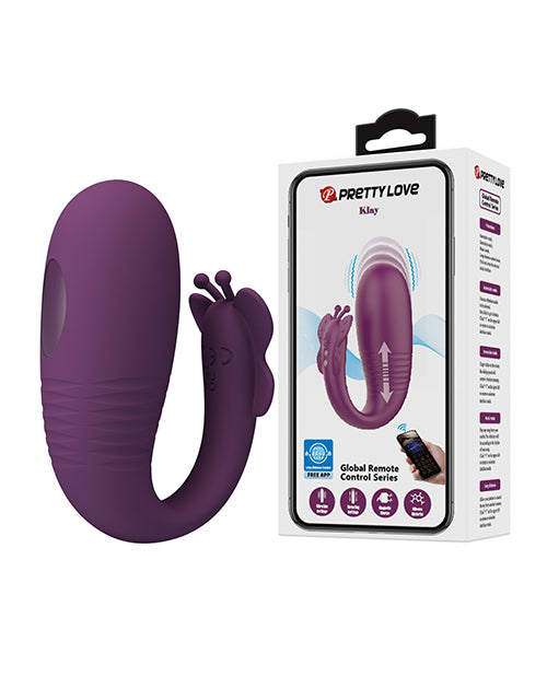 Pretty Love Klay App-Enabled Hands-Free Vibrator, Purple