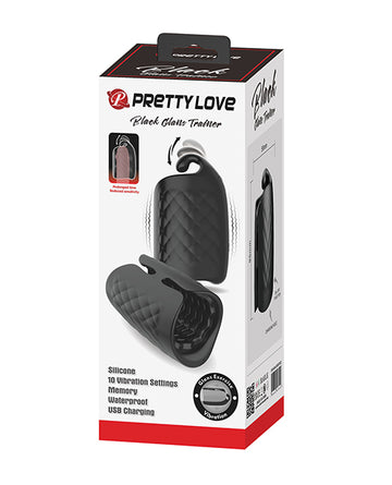 Pretty Love Black Glans Trainer, 10-Function Vibrating & Waterproof